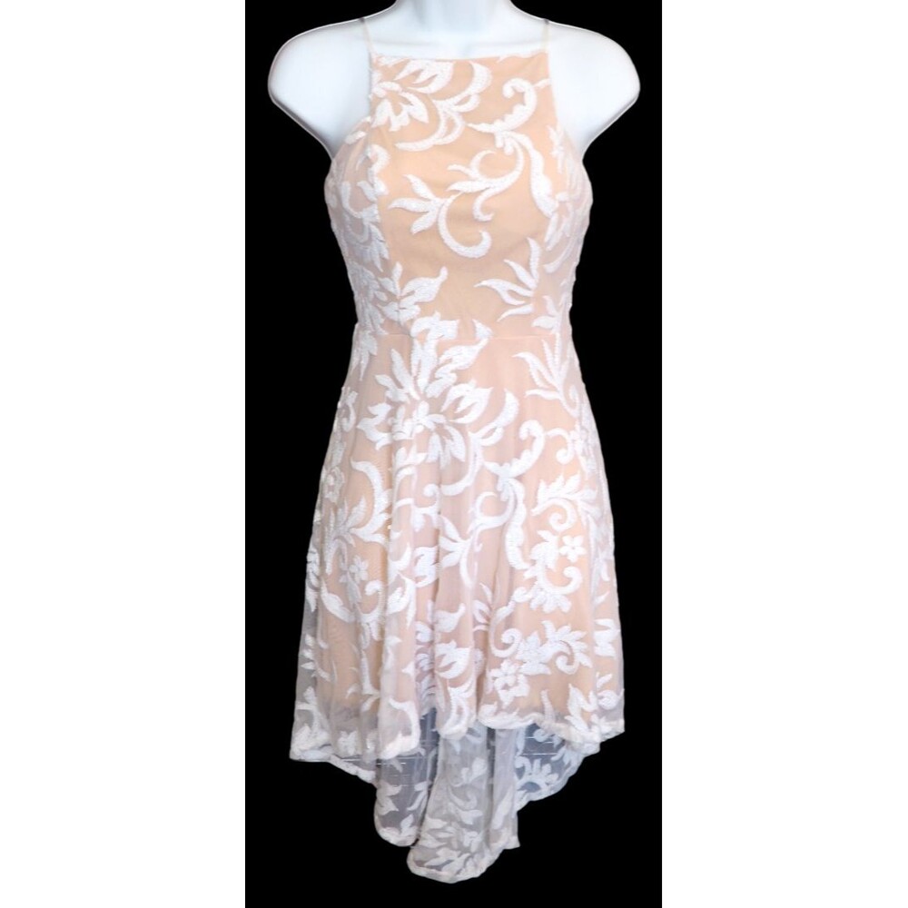 City Triangle Rose Floral Sequinned Dress; High/Low Hem Size 2